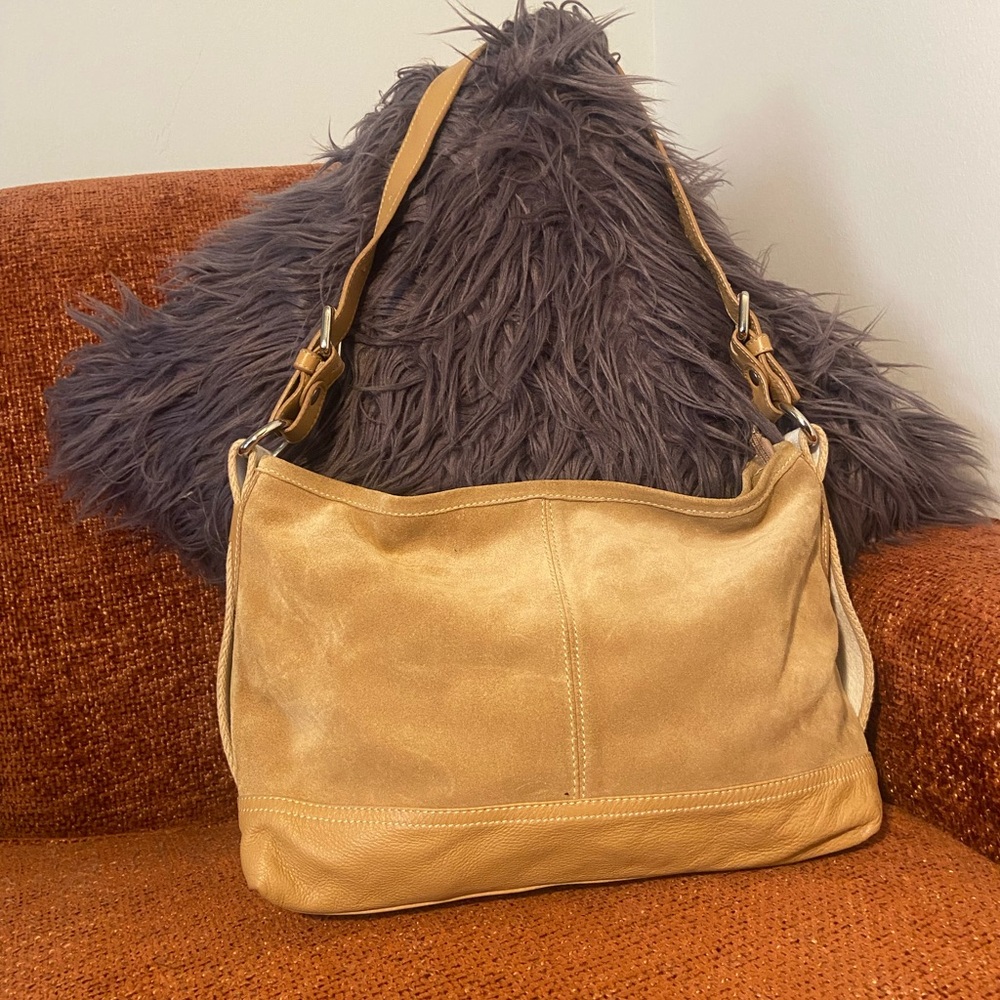 INNUE BAG | Tan Italian Leather Half & Half Bag